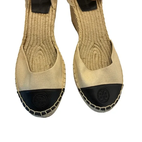 TORY BURCH Color Block 85mm Wedge Espadrille Size 11 - Picture 2 of 9